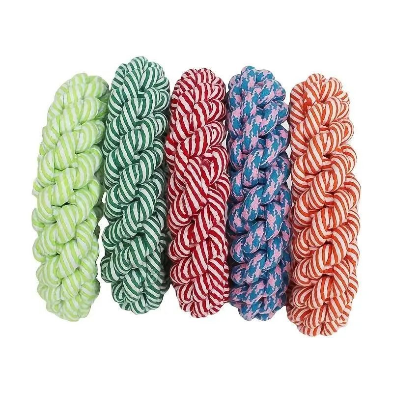Durable Bite-Resistant Rope Dog Toy - Heavy-Duty Interactive Dental Cleaning Toy for Medium to Large Dogs, Ideal for Pulling Games and Solo Play