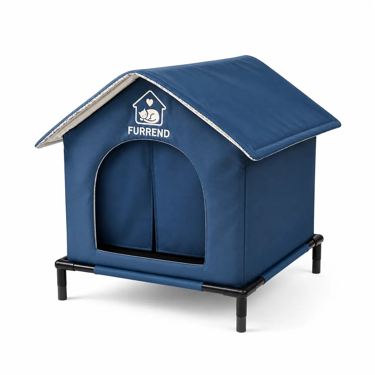 All-Weather Cat House with Waterproof, Windproof, and Scratch-Resistant Features – Spacious Design for Multiple Kittens and Small Dogs, Includes Mounting Brackets and Easy-Clean Soft Blanket