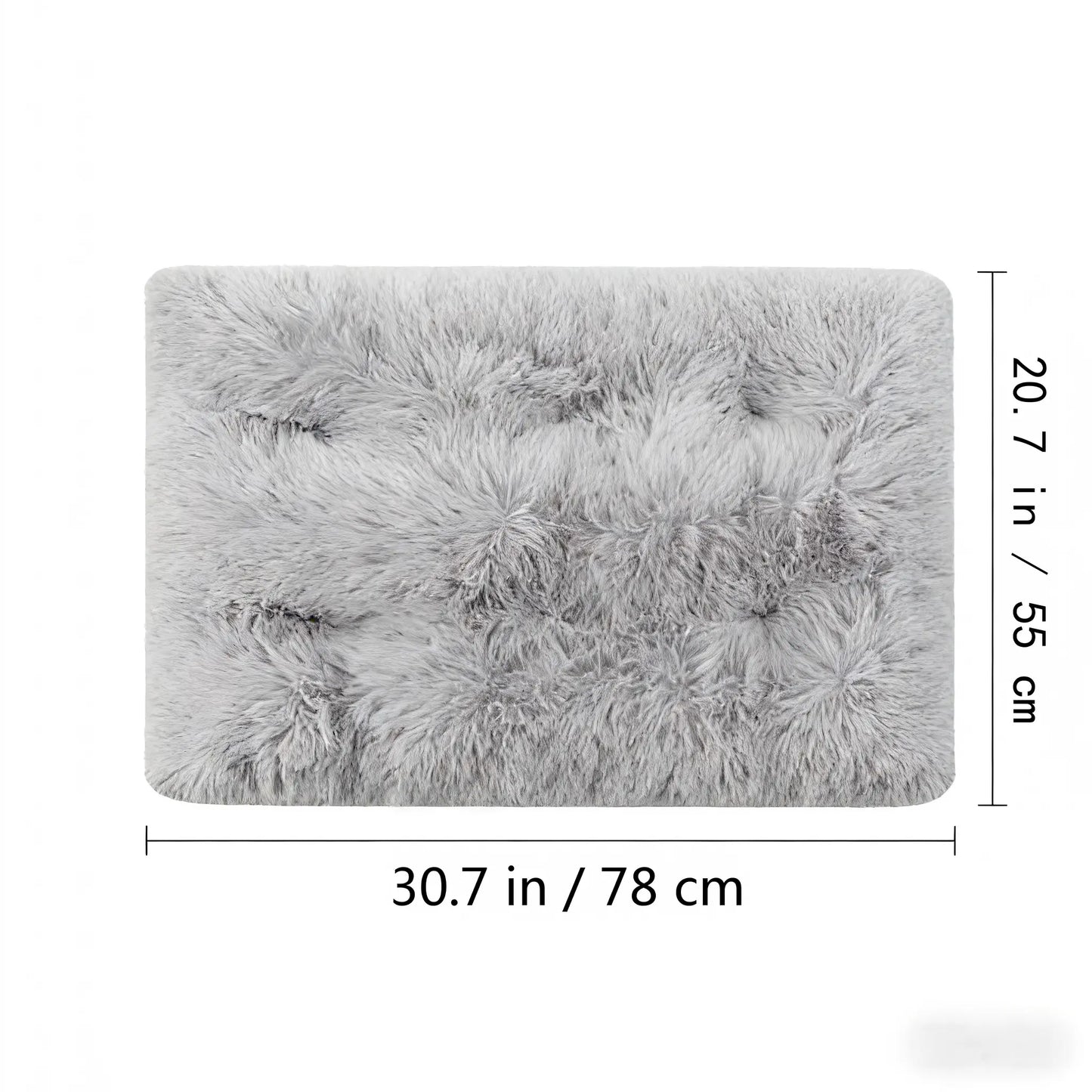 Premium Soft Faux Fur Pet Bed - Non-Slip Comfortable Sleeping Pad for Dogs and Cats, XL Size, Washable and Cozy Design for All Breeds and Seasons, Light Grey