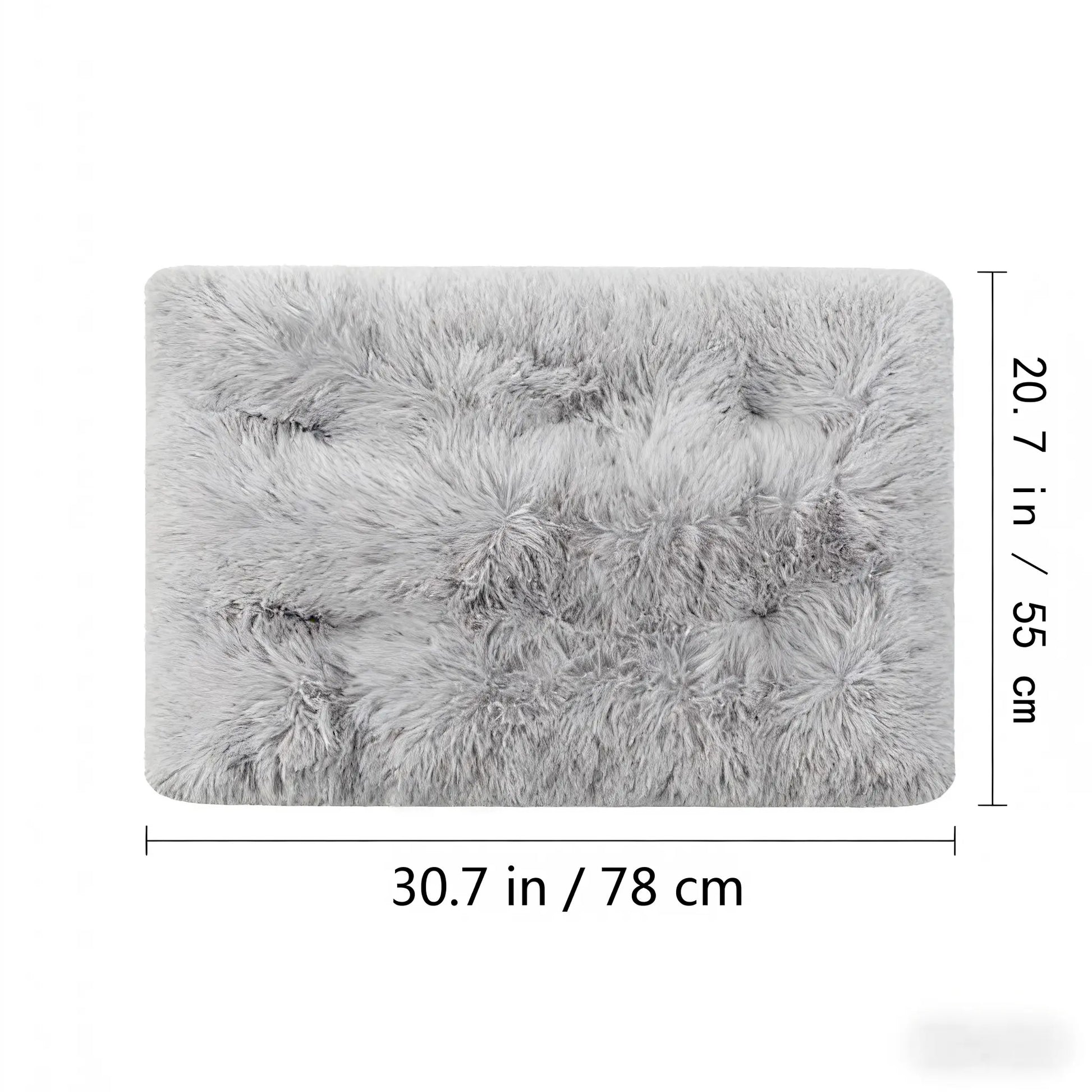 Premium Soft Faux Fur Pet Bed - Non-Slip Comfortable Sleeping Pad for Dogs and Cats, XL Size, Washable and Cozy Design for All Breeds and Seasons, Light Grey