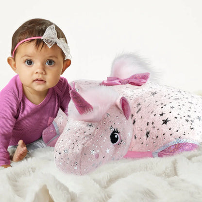 Sparkling Pink Unicorn Plush Pillow Pet