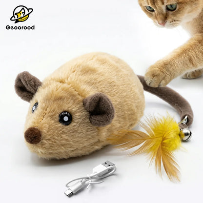 Geoorood Rechargeable Automatic Electric Cat Toy with Random Movement for Indoor Cats – Promotes Activity and Entertainment