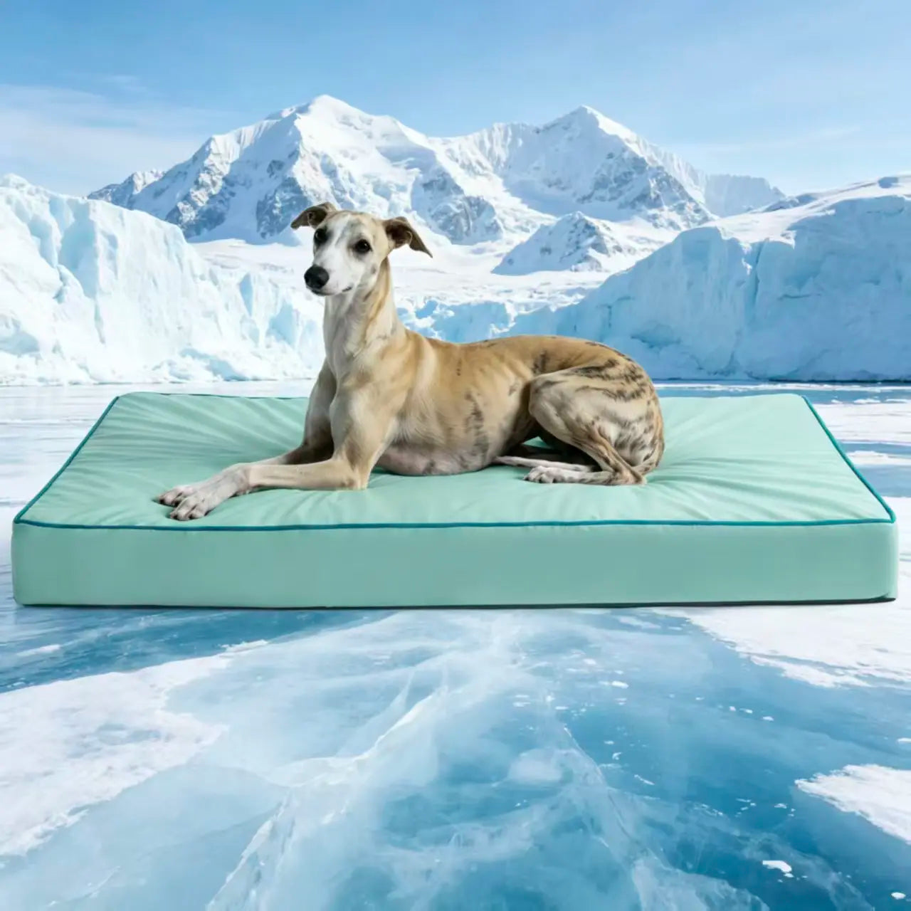 Blunique 2-in-1 Cooling Orthopedic Pet Bed for Dogs and Cats, Waterproof Egg Crate Foam with Q-Max 4.0 Temperature Regulating Fabric, Washable and Dryer Safe Design for All Seasons