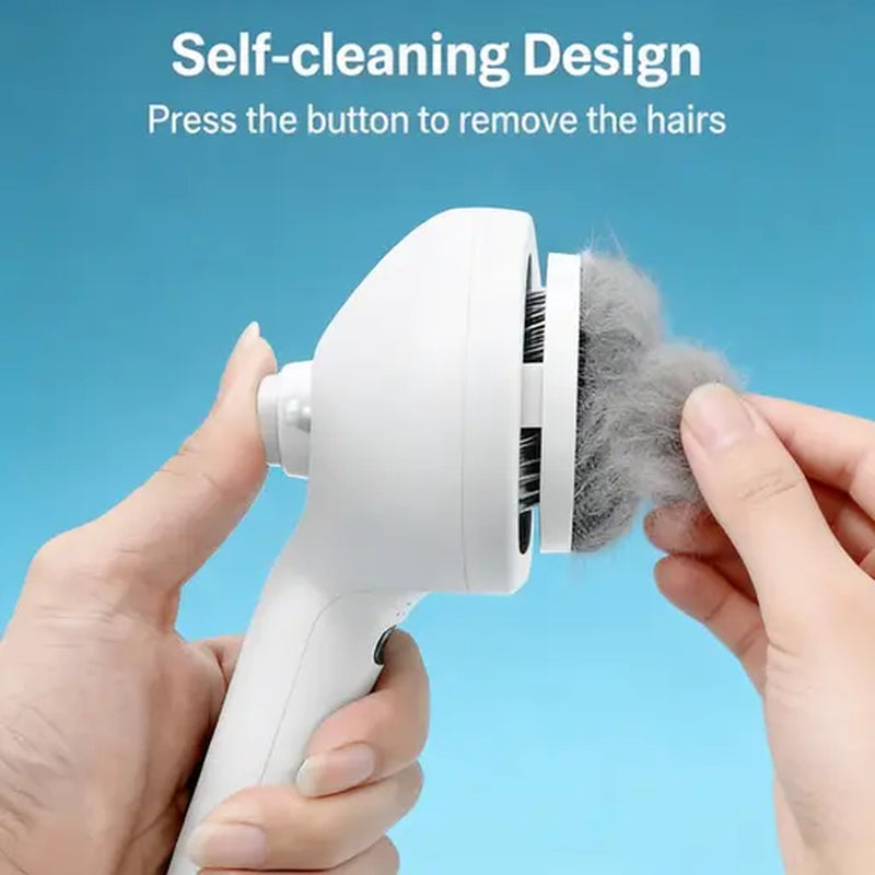 Professional 3-in-1 Self-Cleaning Steam Pet Brush for Cats and Dogs - Safe Grooming and Deshedding Tool for All Coat Types