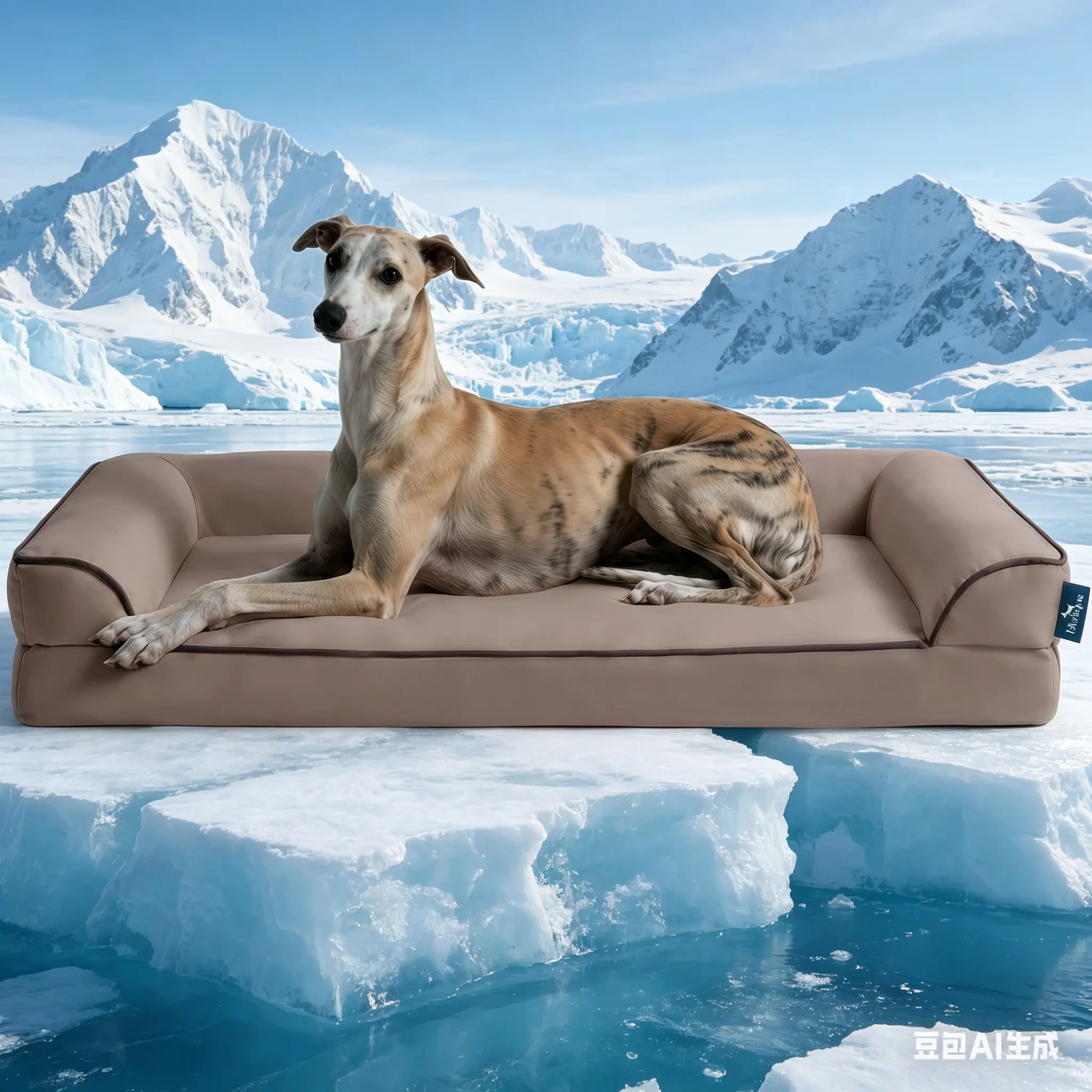 Blunique 2-in-1 Cooling Orthopedic Pet Bed for Dogs and Cats, Waterproof Egg Crate Foam with Q-Max 4.0 Temperature Regulating Fabric, Washable and Dryer Safe Design for All Seasons