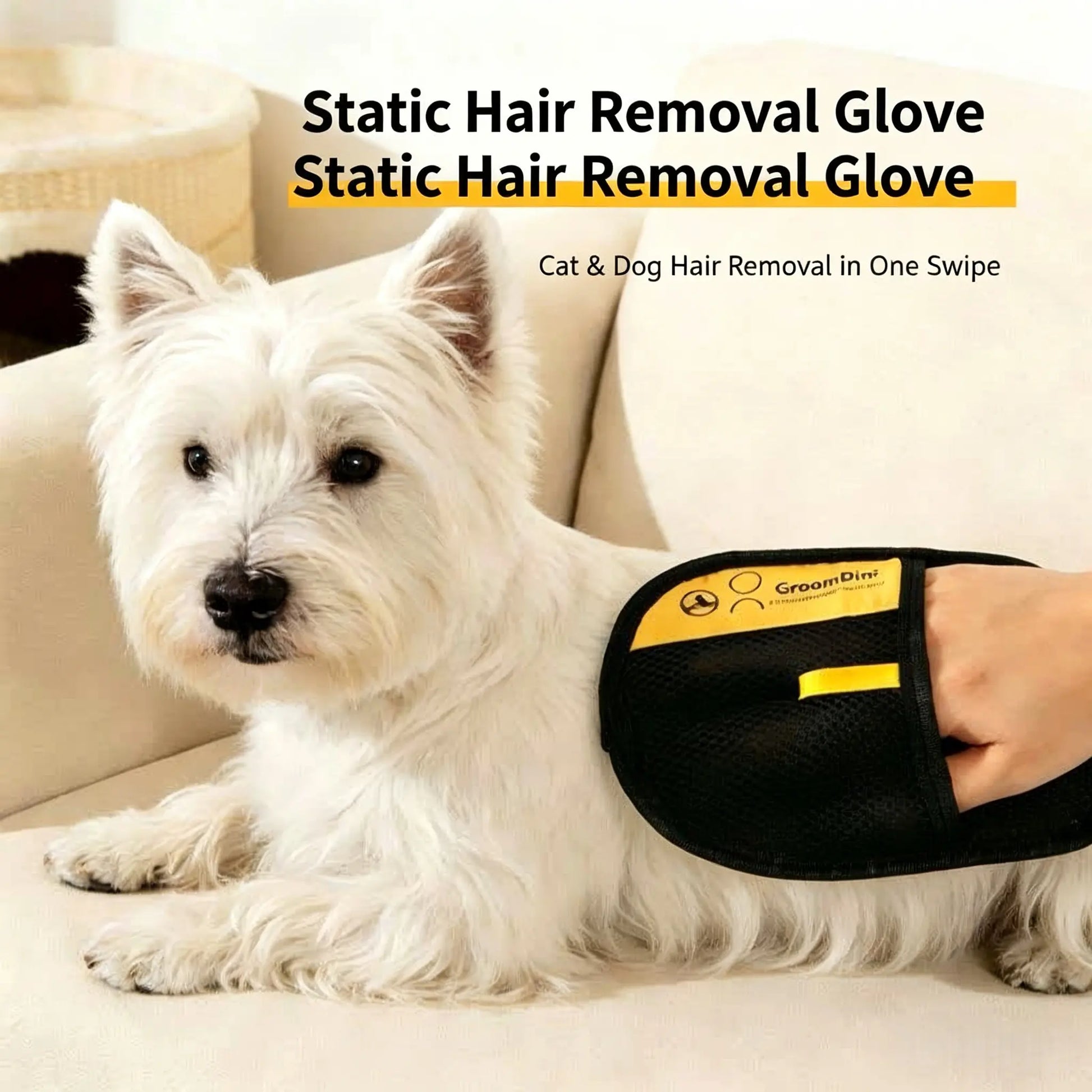 Promotional Offer: Buy Two Get One Free Anti-Static Pet Hair Removal Glove - Gentle Deshedding Grooming Mitt for Dogs, Cats, Puppies, and Kittens; Effective Shedding Remover and Easy-to-Clean Accessory for Home Furniture and Couch Hair Removal.