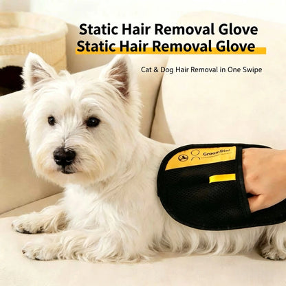 Promotional Offer: Buy Two Get One Free Anti-Static Pet Hair Removal Glove - Gentle Deshedding Grooming Mitt for Dogs, Cats, Puppies, and Kittens; Effective Shedding Remover and Easy-to-Clean Accessory for Home Furniture and Couch Hair Removal.