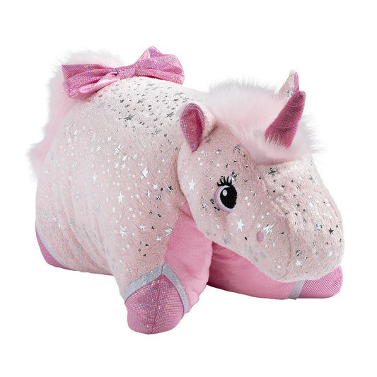 Sparkling Pink Unicorn Plush Pillow Pet