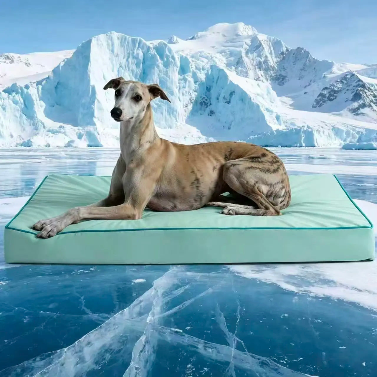 Blunique 2-in-1 Cooling Orthopedic Pet Bed for Dogs and Cats, Waterproof Egg Crate Foam with Q-Max 4.0 Temperature Regulating Fabric, Washable and Dryer Safe Design for All Seasons