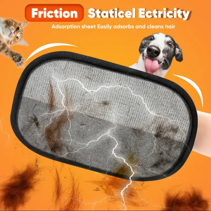 Promotional Offer: Buy Two Get One Free Anti-Static Pet Hair Removal Glove - Gentle Deshedding Grooming Mitt for Dogs, Cats, Puppies, and Kittens; Effective Shedding Remover and Easy-to-Clean Accessory for Home Furniture and Couch Hair Removal.