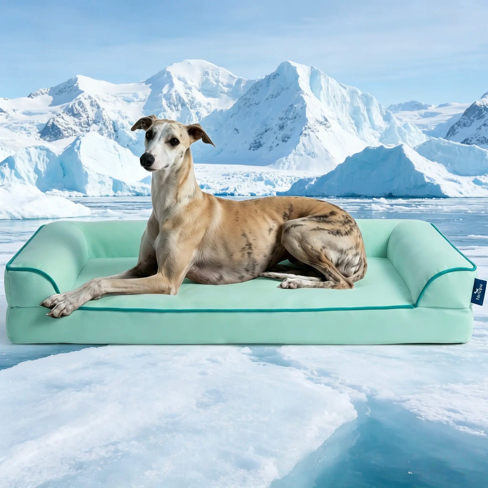 Blunique 2-in-1 Cooling Orthopedic Pet Bed for Dogs and Cats, Waterproof Egg Crate Foam with Q-Max 4.0 Temperature Regulating Fabric, Washable and Dryer Safe Design for All Seasons