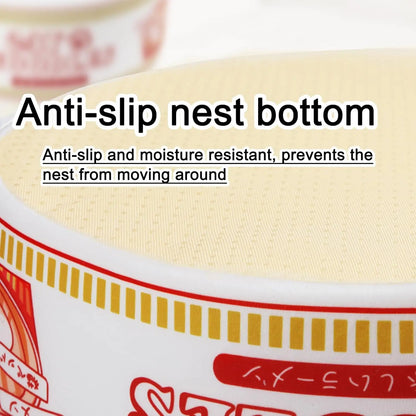 Ramen Noodle Pet Bed with Removable Washable Cushion - Cozy and Warm Nest for Indoor Cats and Dogs of All Sizes
