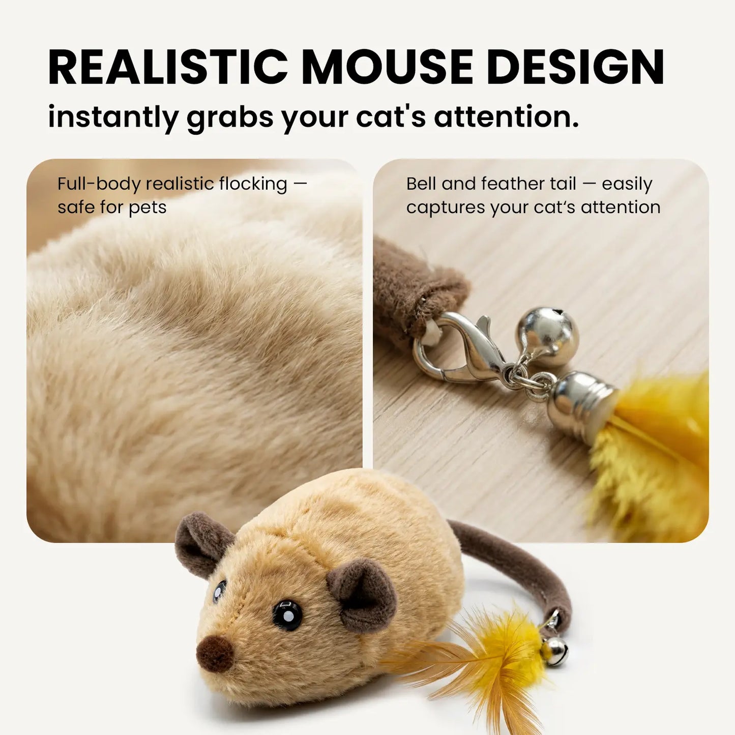 Geoorood Rechargeable Automatic Electric Cat Toy with Random Movement for Indoor Cats – Promotes Activity and Entertainment