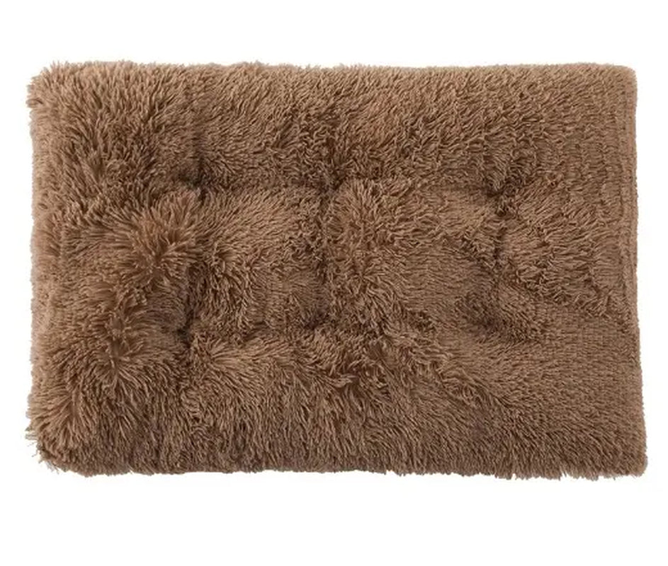 Premium Soft Faux Fur Pet Bed - Non-Slip Comfortable Sleeping Pad for Dogs and Cats, XL Size, Washable and Cozy Design for All Breeds and Seasons, Light Grey
