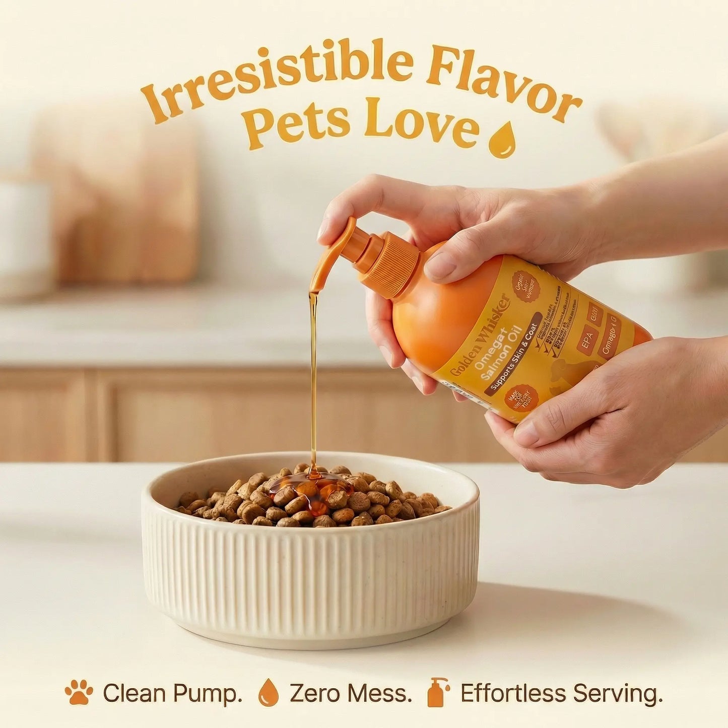 Golden Whisker Salmon Elixir for Cats and Dogs – Premium Omega-3 Supplement with Vitamin E, Taurine, and Pumpkin Seed Oil for Enhanced Skin, Coat, and Joint Health