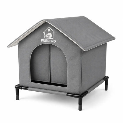 All-Weather Cat House with Waterproof, Windproof, and Scratch-Resistant Features – Spacious Design for Multiple Kittens and Small Dogs, Includes Mounting Brackets and Easy-Clean Soft Blanket