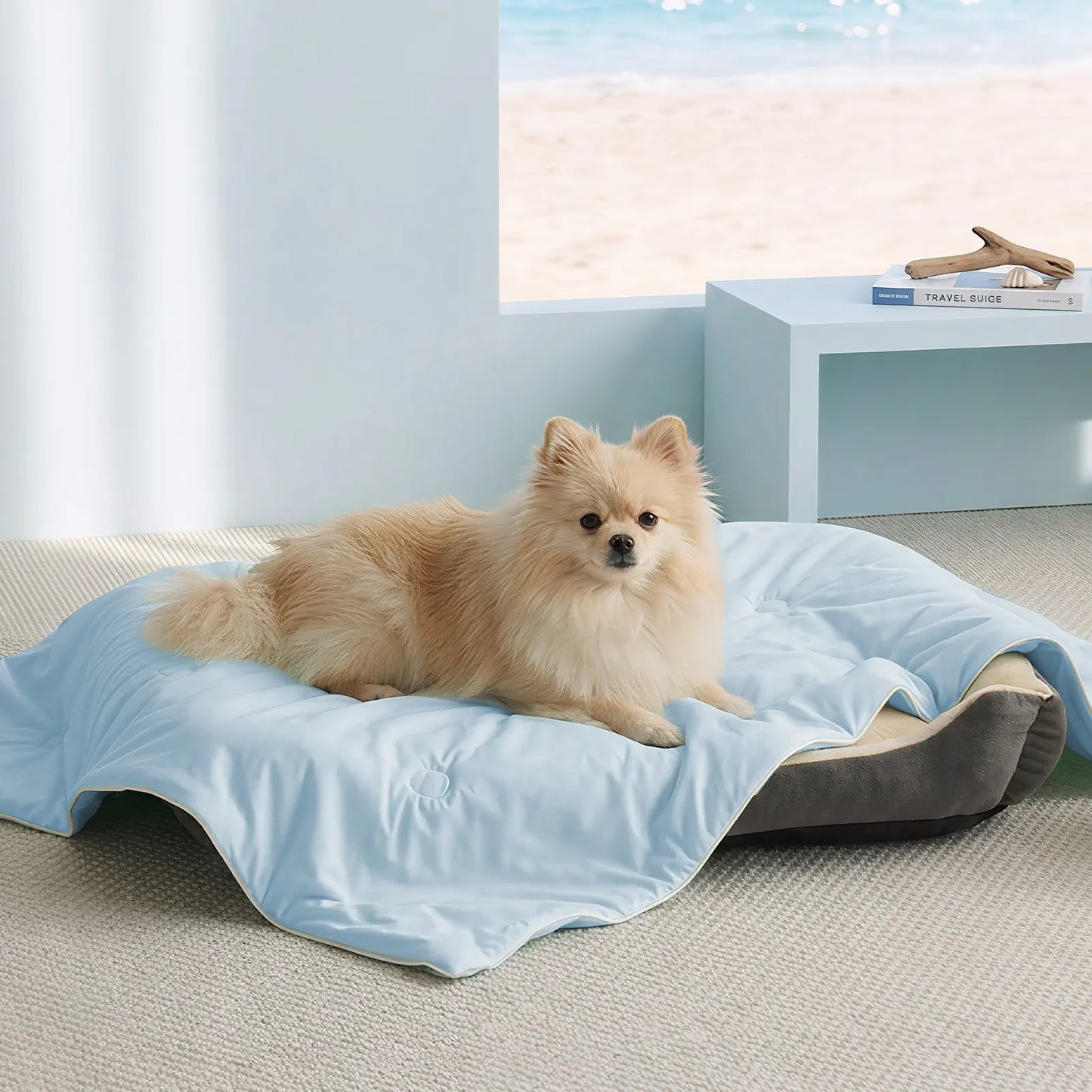 Soulbond Premium Cooling Pet Blanket for Cats and Dogs - Q-MAX 0.45 Breathable, Lightweight, and Machine Washable, Durable Sofa Protector and Multi-Functional Accessory