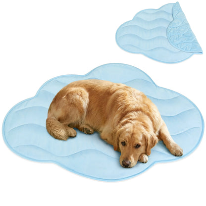 Petami Reversible Dog Cooling Mat - Unique Shape Soft Fleece and Nylon Blanket for All-Season Use, Q-Max > 0.3