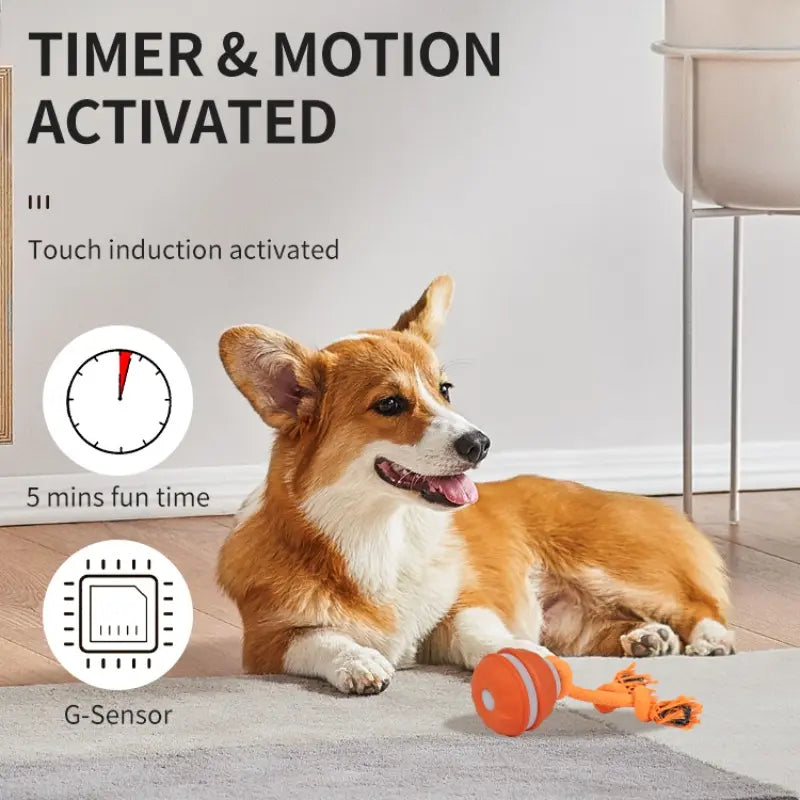 Smart Rolling Ball Toy for Dogs - Indoor Training Device for Enhanced Pet Stimulation with Durable, Bite-Resistant Design for Boredom Relief