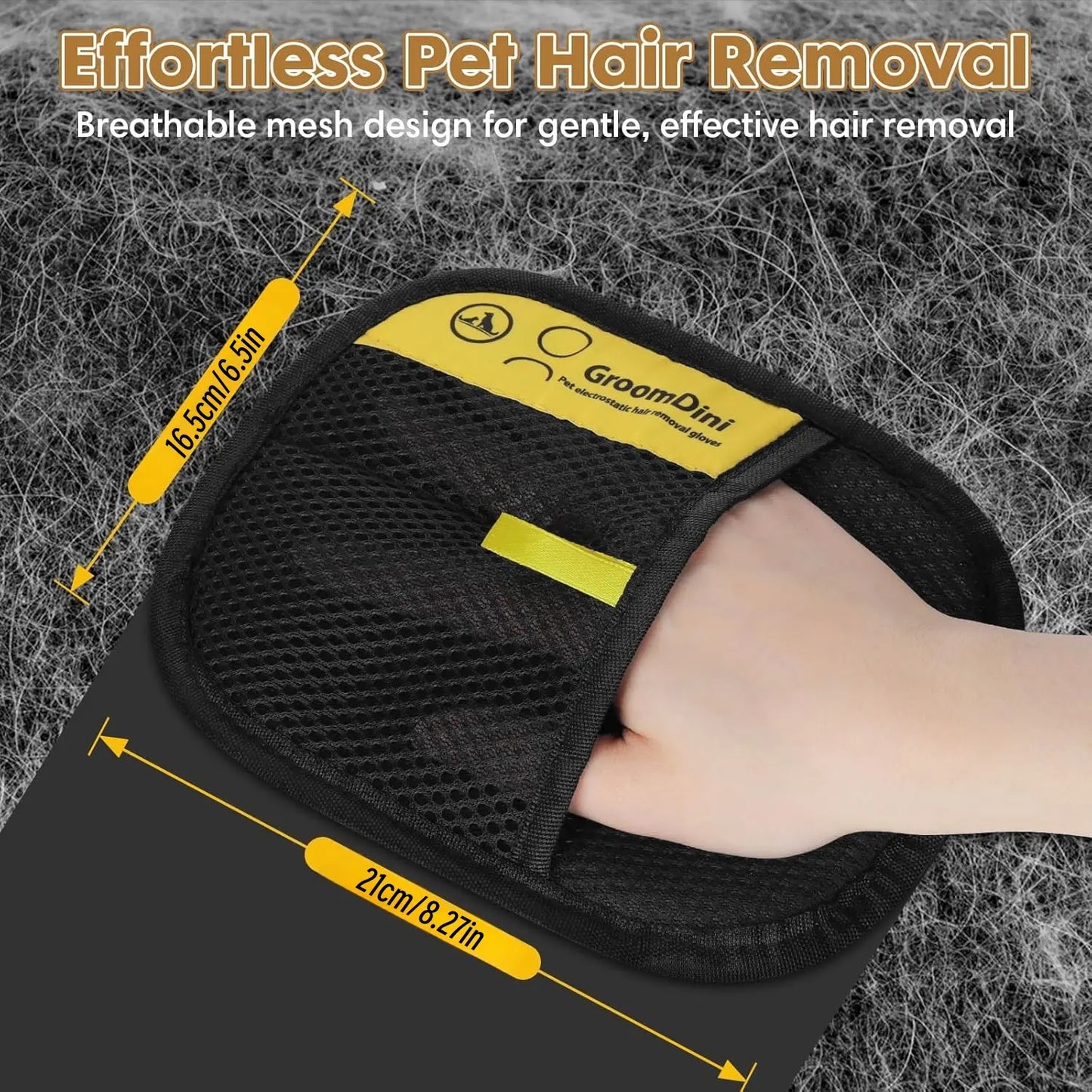 Promotional Offer: Buy Two Get One Free Anti-Static Pet Hair Removal Glove - Gentle Deshedding Grooming Mitt for Dogs, Cats, Puppies, and Kittens; Effective Shedding Remover and Easy-to-Clean Accessory for Home Furniture and Couch Hair Removal.
