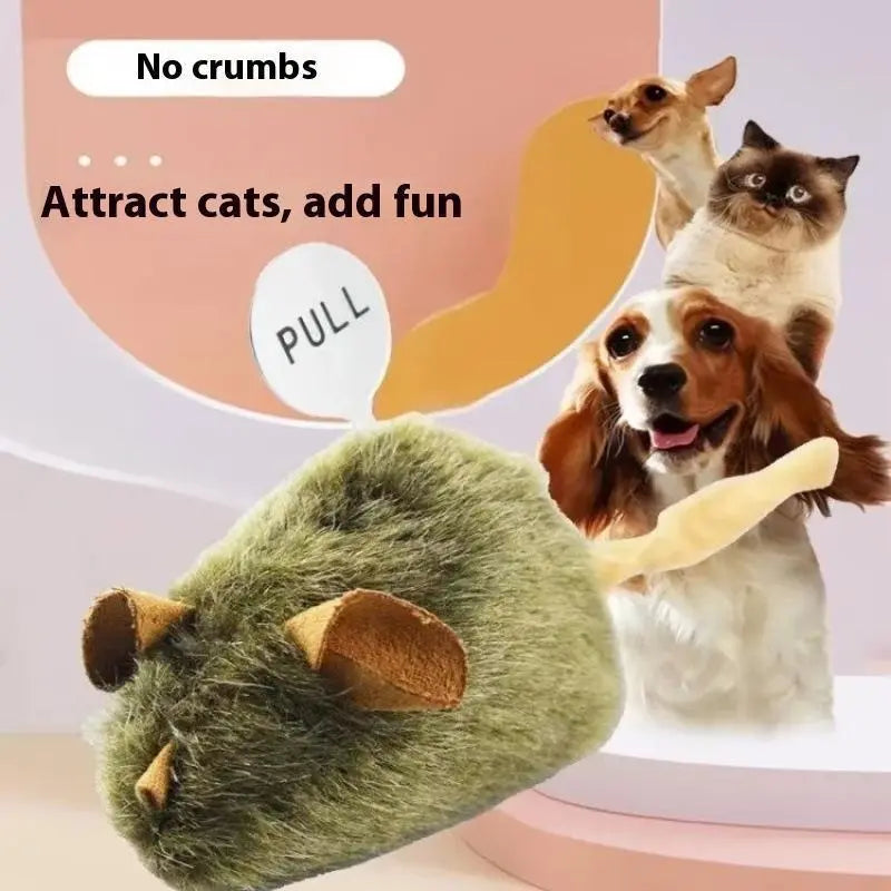 Interactive Plush Mouse Toy for Cats and Dogs - Sound-Activated, Catnip-Infused, Bite-Resistant Chew Toy for Boredom Relief and Engagement