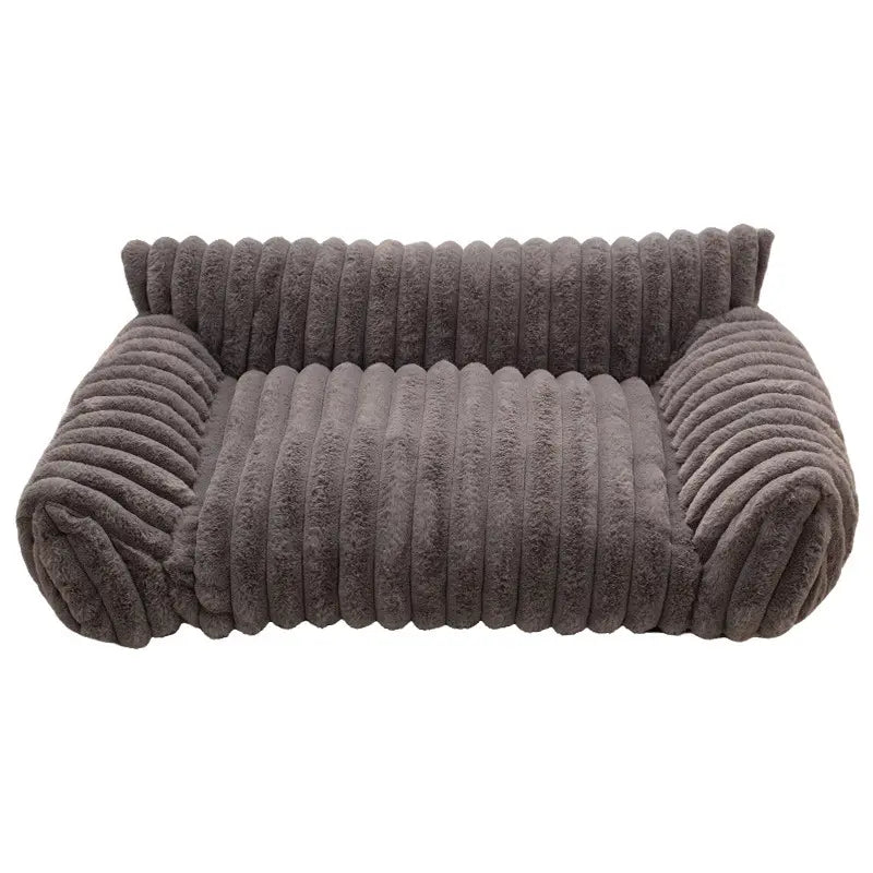 Premium Fluffy Fleece Pet Sofa Bed - 4 Stylish Designs, Soft and Cozy, Washable Cover, Ideal for Indoor Cats and Outdoor Use