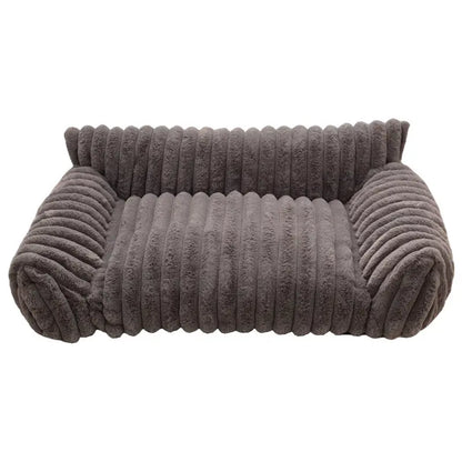 Premium Fluffy Fleece Pet Sofa Bed - 4 Stylish Designs, Soft and Cozy, Washable Cover, Ideal for Indoor Cats and Outdoor Use