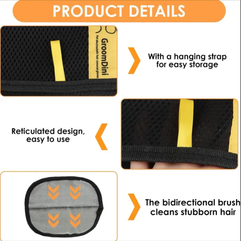 Promotional Offer: Buy Two Get One Free Anti-Static Pet Hair Removal Glove - Gentle Deshedding Grooming Mitt for Dogs, Cats, Puppies, and Kittens; Effective Shedding Remover and Easy-to-Clean Accessory for Home Furniture and Couch Hair Removal.