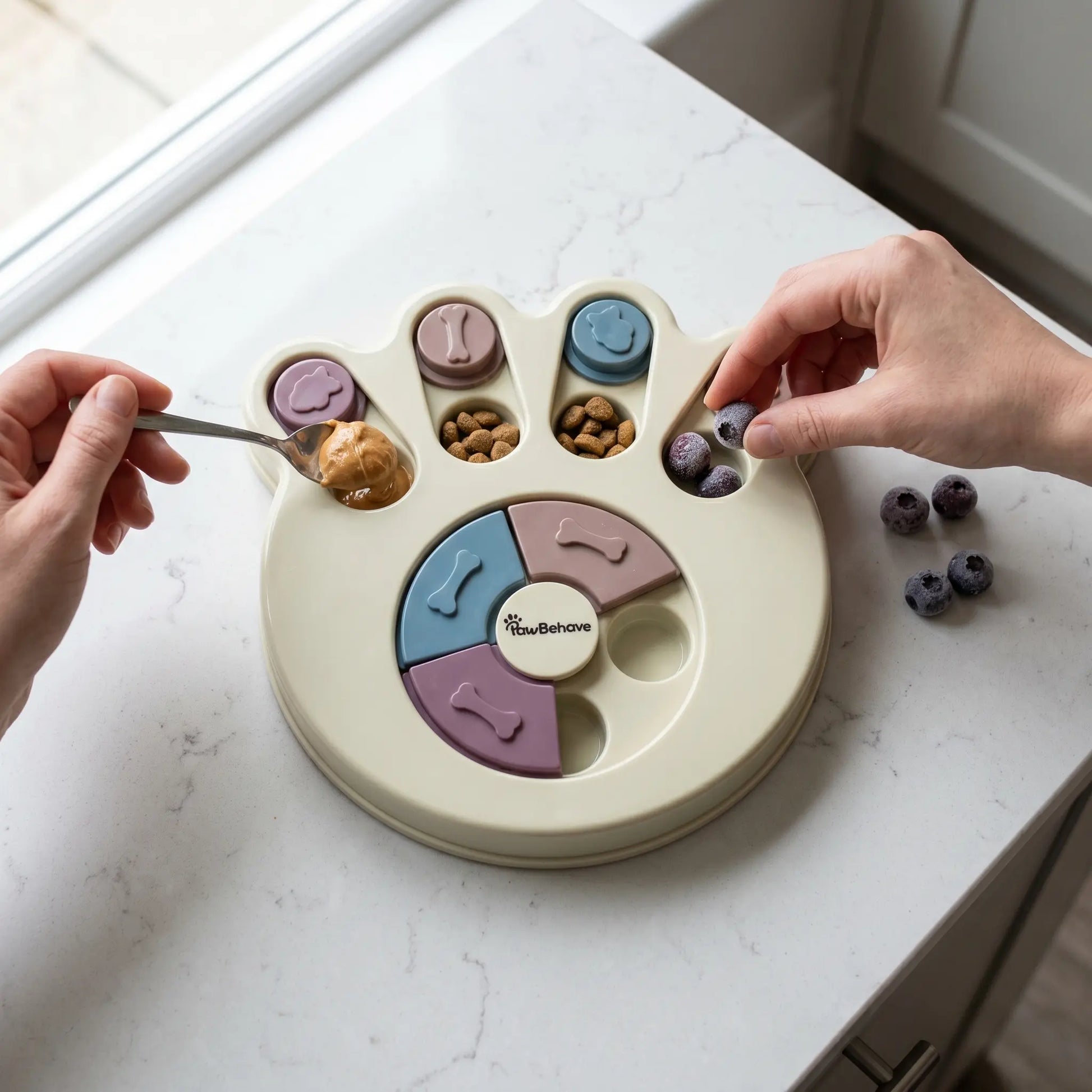 Interactive Dog Puzzle Toy and Slow Feeder Bowl - Level 1 Treat Dispenser for Mental Enrichment and Healthy Digestion