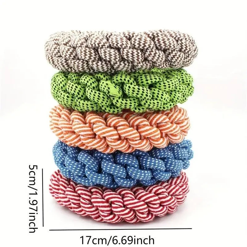 Durable Bite-Resistant Rope Dog Toy - Heavy-Duty Interactive Dental Cleaning Toy for Medium to Large Dogs, Ideal for Pulling Games and Solo Play