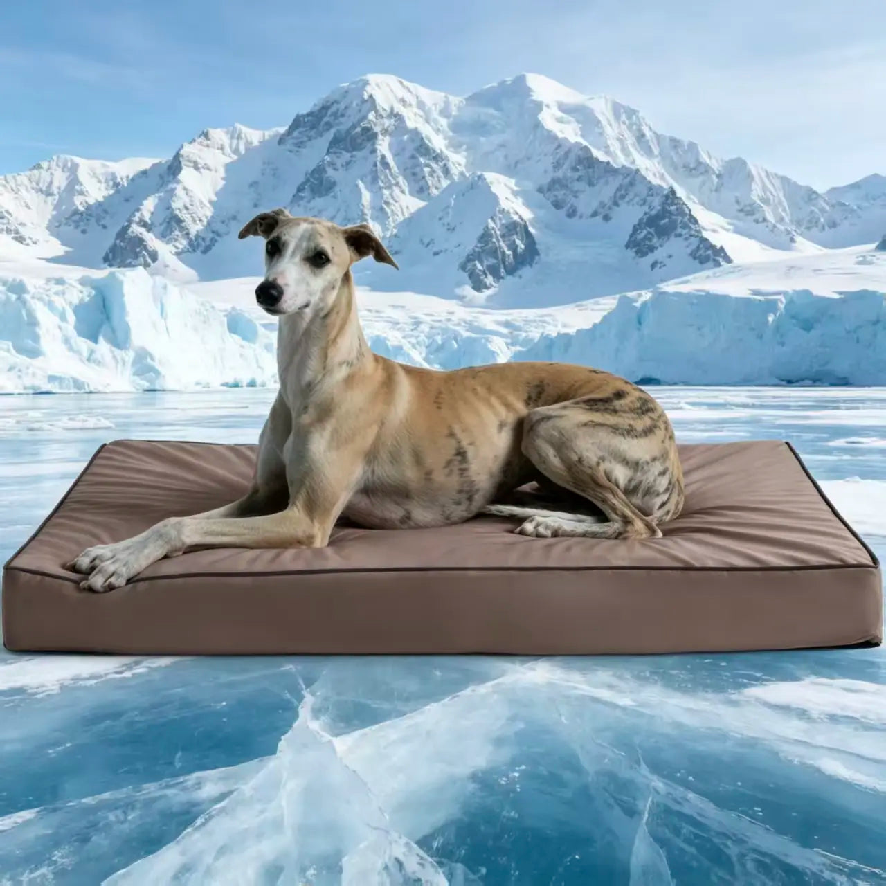 Blunique 2-in-1 Cooling Orthopedic Pet Bed for Dogs and Cats, Waterproof Egg Crate Foam with Q-Max 4.0 Temperature Regulating Fabric, Washable and Dryer Safe Design for All Seasons