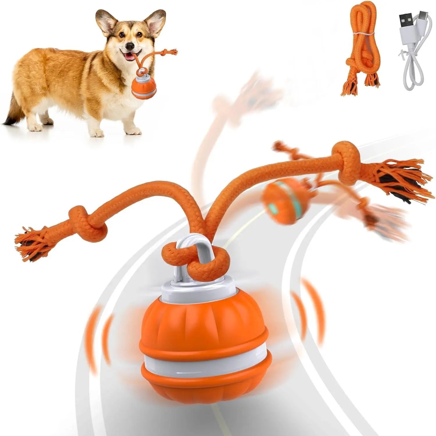 Smart Rolling Ball Toy for Dogs - Indoor Training Device for Enhanced Pet Stimulation with Durable, Bite-Resistant Design for Boredom Relief