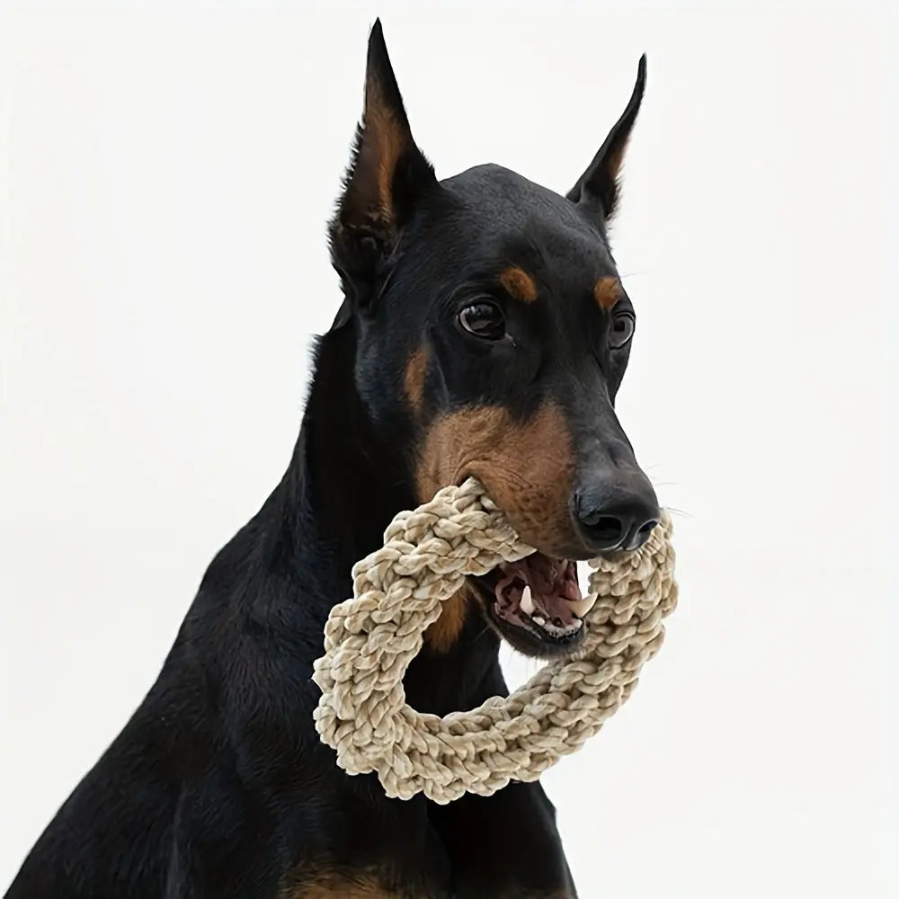 Durable Bite-Resistant Rope Dog Toy - Heavy-Duty Interactive Dental Cleaning Toy for Medium to Large Dogs, Ideal for Pulling Games and Solo Play