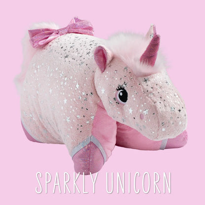 Sparkling Pink Unicorn Plush Pillow Pet