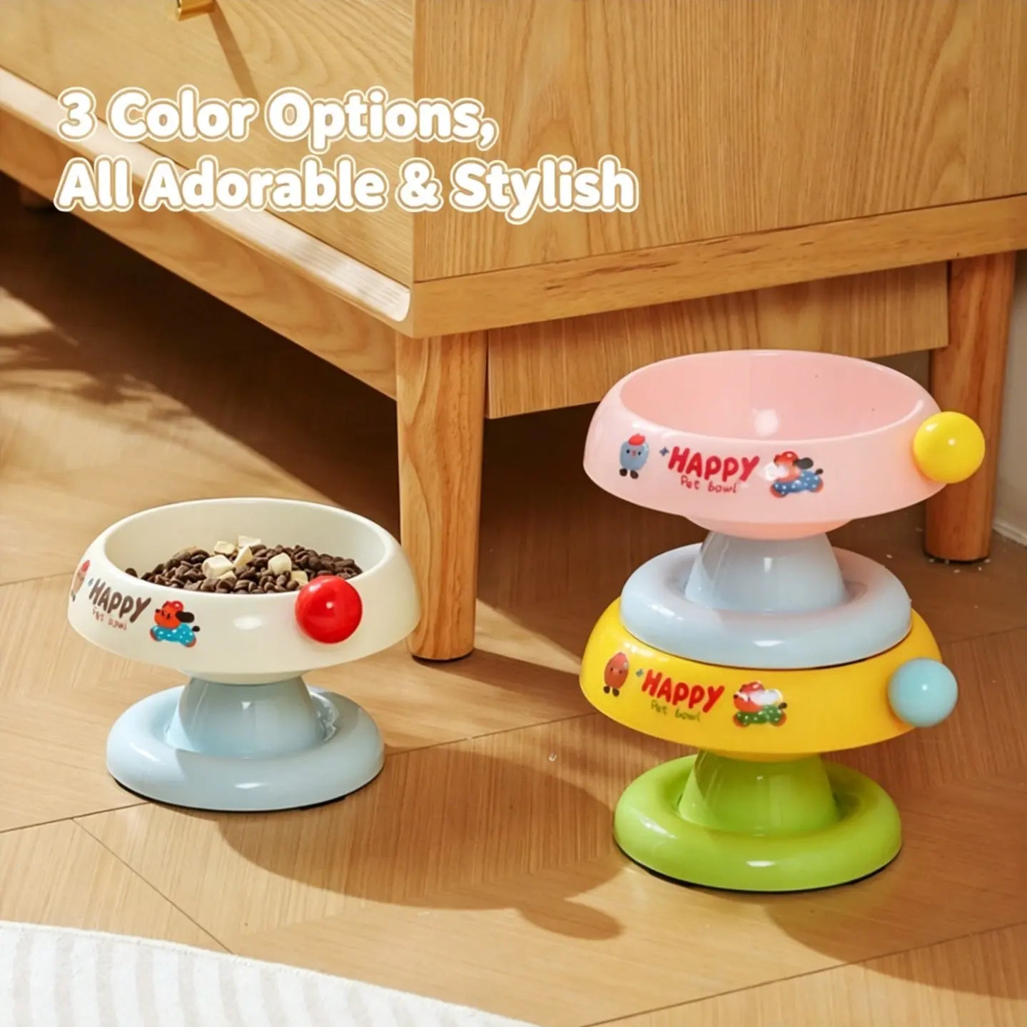 Premium Stainless Steel Pet Feeder Bowl for Cats and Dogs - Available in 3 Colors, Anti-Slip Design, Non-Tip Feature, Removable Inner Liner, Easy to Clean, Blackhead Prevention