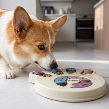 Interactive Dog Puzzle Toy and Slow Feeder Bowl - Level 1 Treat Dispenser for Mental Enrichment and Healthy Digestion