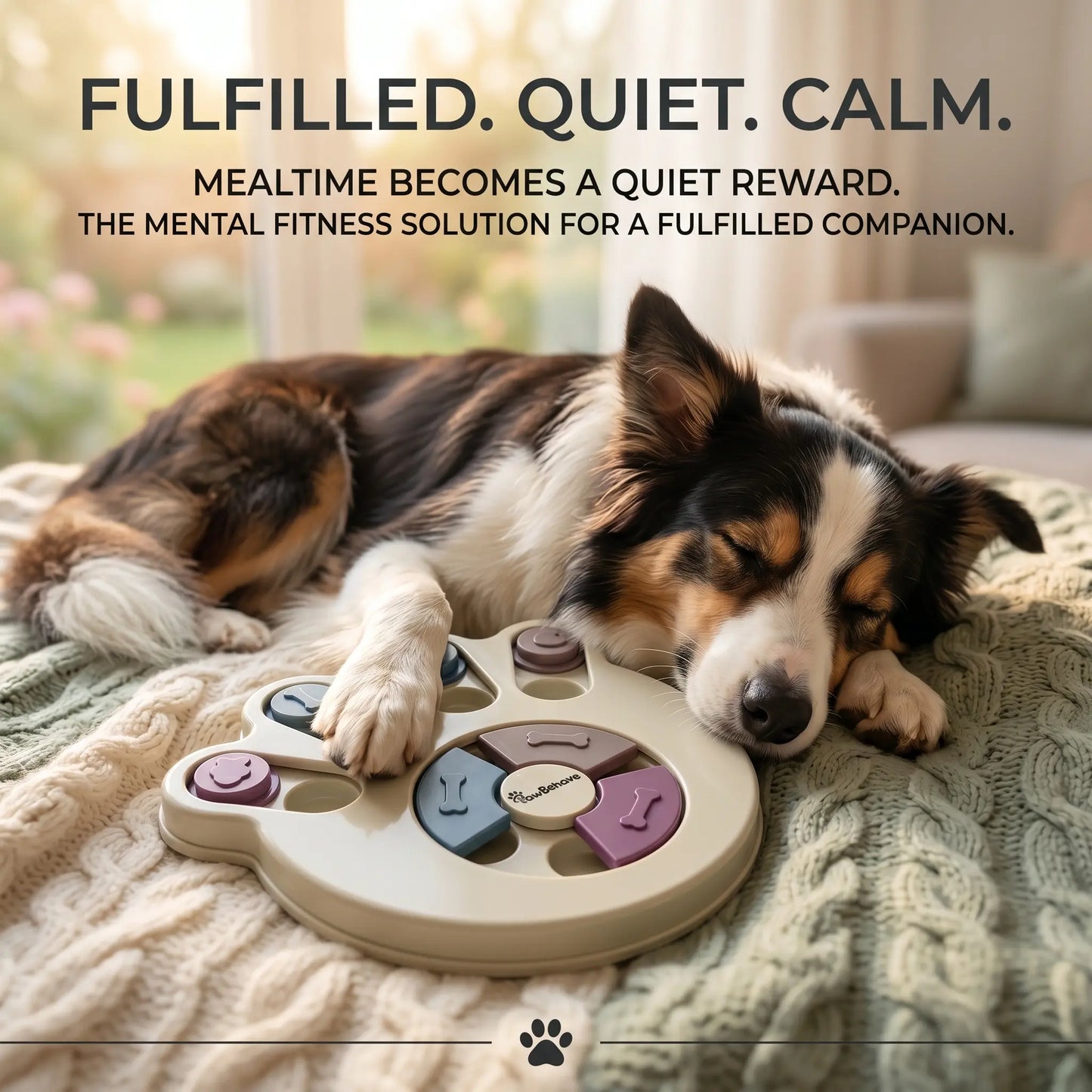 Interactive Dog Puzzle Toy and Slow Feeder Bowl - Level 1 Treat Dispenser for Mental Enrichment and Healthy Digestion