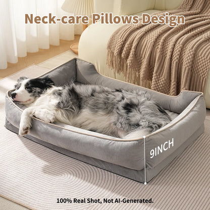 FairyPet Comfort Sofa Dog Bed for Small and Medium Pets | Removable and Machine-Washable Dutch Fleece | Soft, Scratch-Resistant Design with Non-Slip Base
