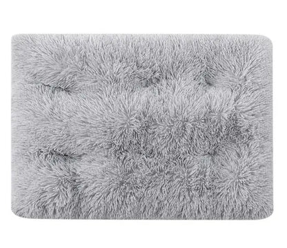 Premium Soft Faux Fur Pet Bed - Non-Slip Comfortable Sleeping Pad for Dogs and Cats, XL Size, Washable and Cozy Design for All Breeds and Seasons, Light Grey