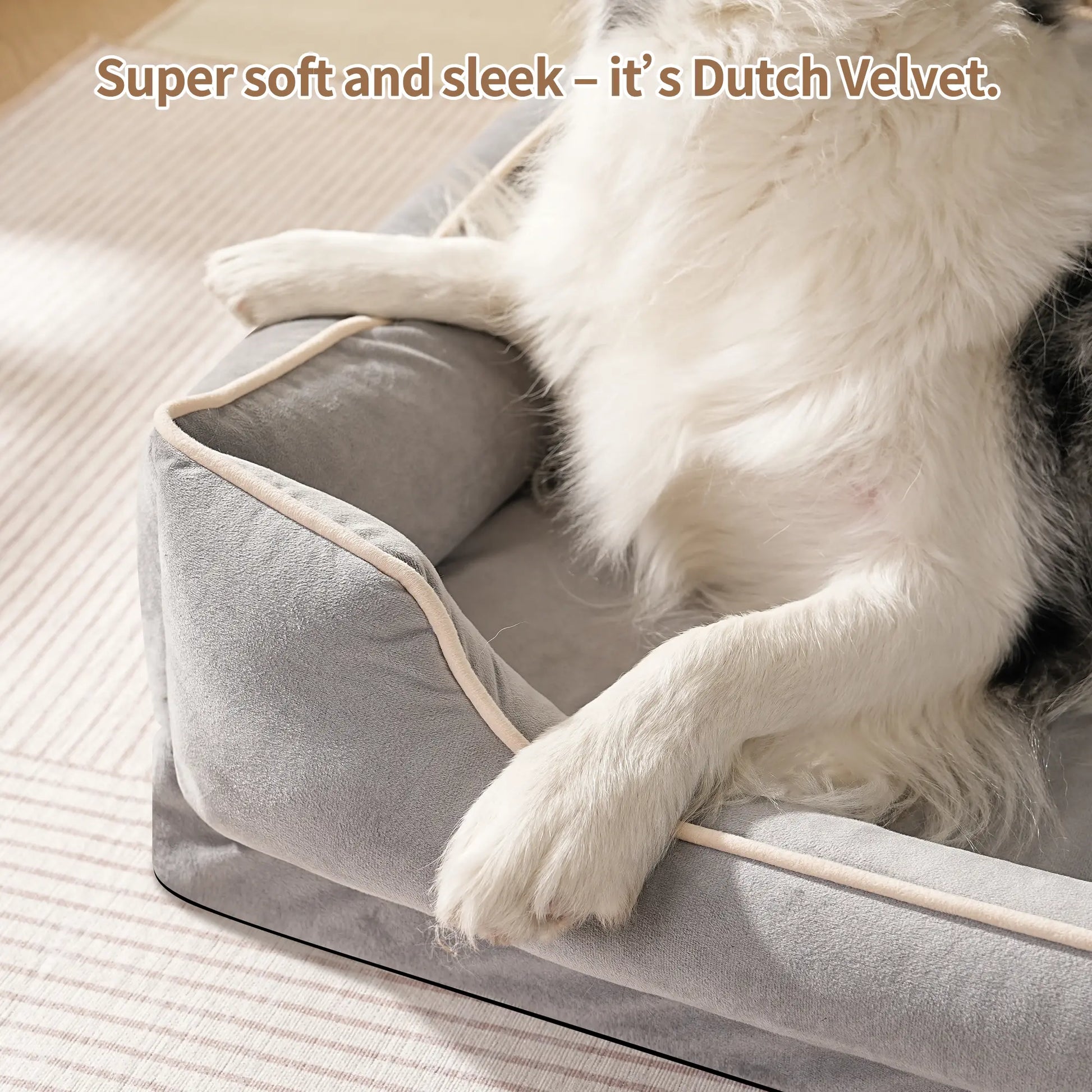 FairyPet Comfort Sofa Dog Bed for Small and Medium Pets | Removable and Machine-Washable Dutch Fleece | Soft, Scratch-Resistant Design with Non-Slip Base