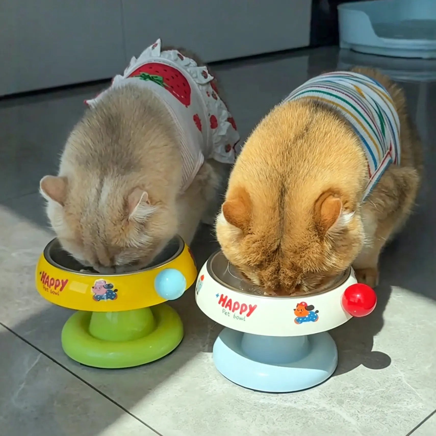 Premium Stainless Steel Pet Feeder Bowl for Cats and Dogs - Available in 3 Colors, Anti-Slip Design, Non-Tip Feature, Removable Inner Liner, Easy to Clean, Blackhead Prevention