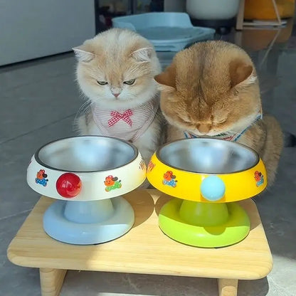 Premium Stainless Steel Pet Feeder Bowl for Cats and Dogs - Available in 3 Colors, Anti-Slip Design, Non-Tip Feature, Removable Inner Liner, Easy to Clean, Blackhead Prevention