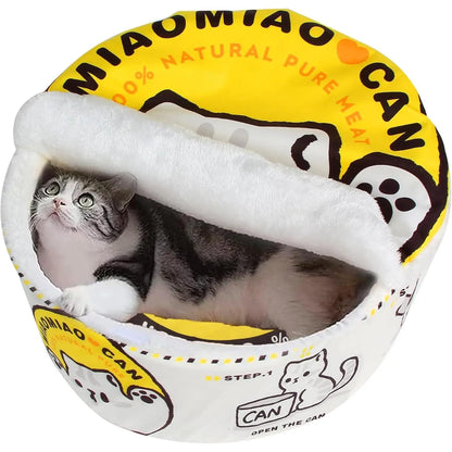 Ramen Noodle Pet Bed with Removable Washable Cushion - Cozy and Warm Nest for Indoor Cats and Dogs of All Sizes