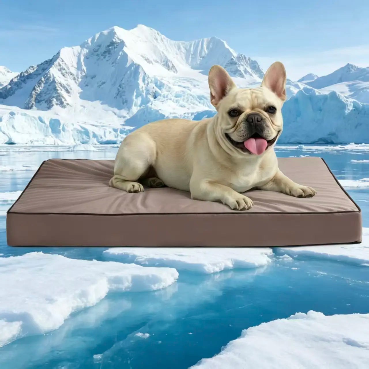 Blunique 2-in-1 Cooling Orthopedic Pet Bed for Dogs and Cats, Waterproof Egg Crate Foam with Q-Max 4.0 Temperature Regulating Fabric, Washable and Dryer Safe Design for All Seasons