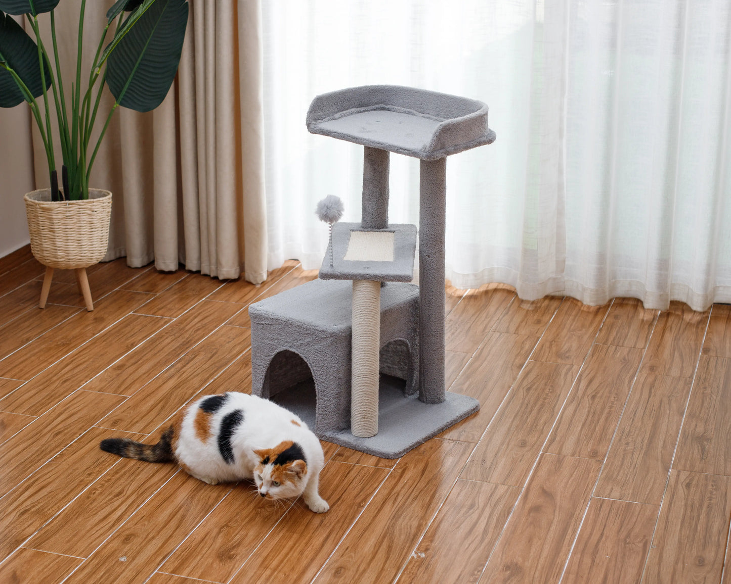 Indoor Multi-Level Cat Tree Tower with Sisal - Stable Pet Furniture for Cats