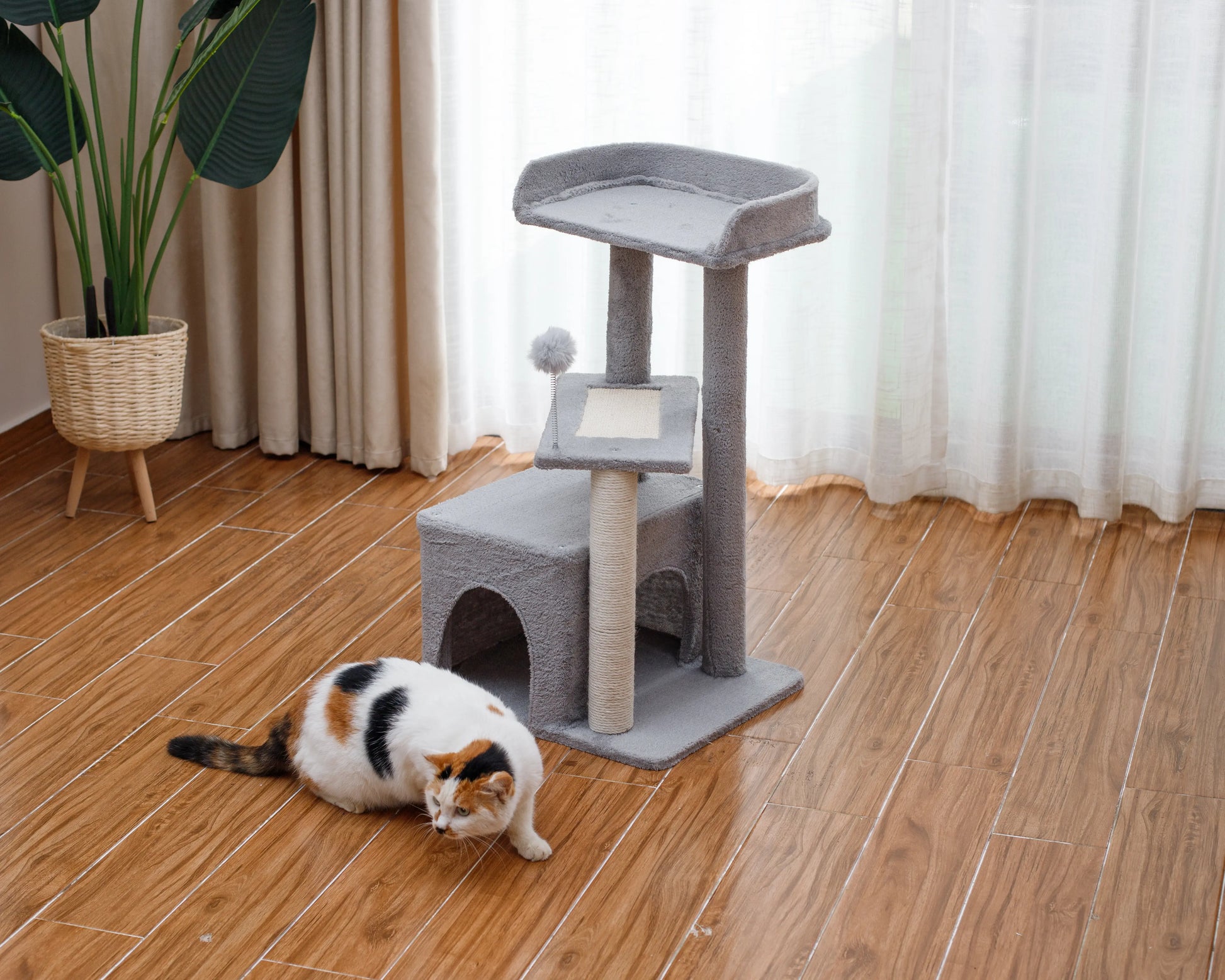 Indoor Multi-Level Cat Tree Tower with Sisal - Stable Pet Furniture for Cats