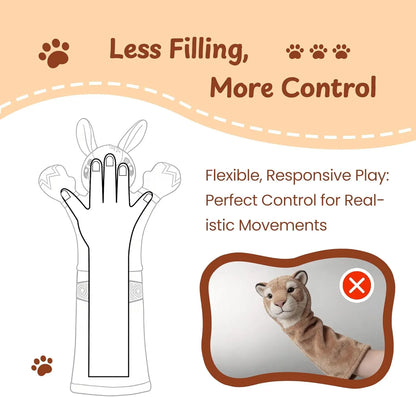 PURETOY Rumble Roo Cat Wrestling Toy - 22-Inch Kangaroo Puppet with Catnip Pouches and Treat Pocket, Includes Reinforced Protective Glove for Interactive Play, Ideal Bonding Toy for Cats of All Ages