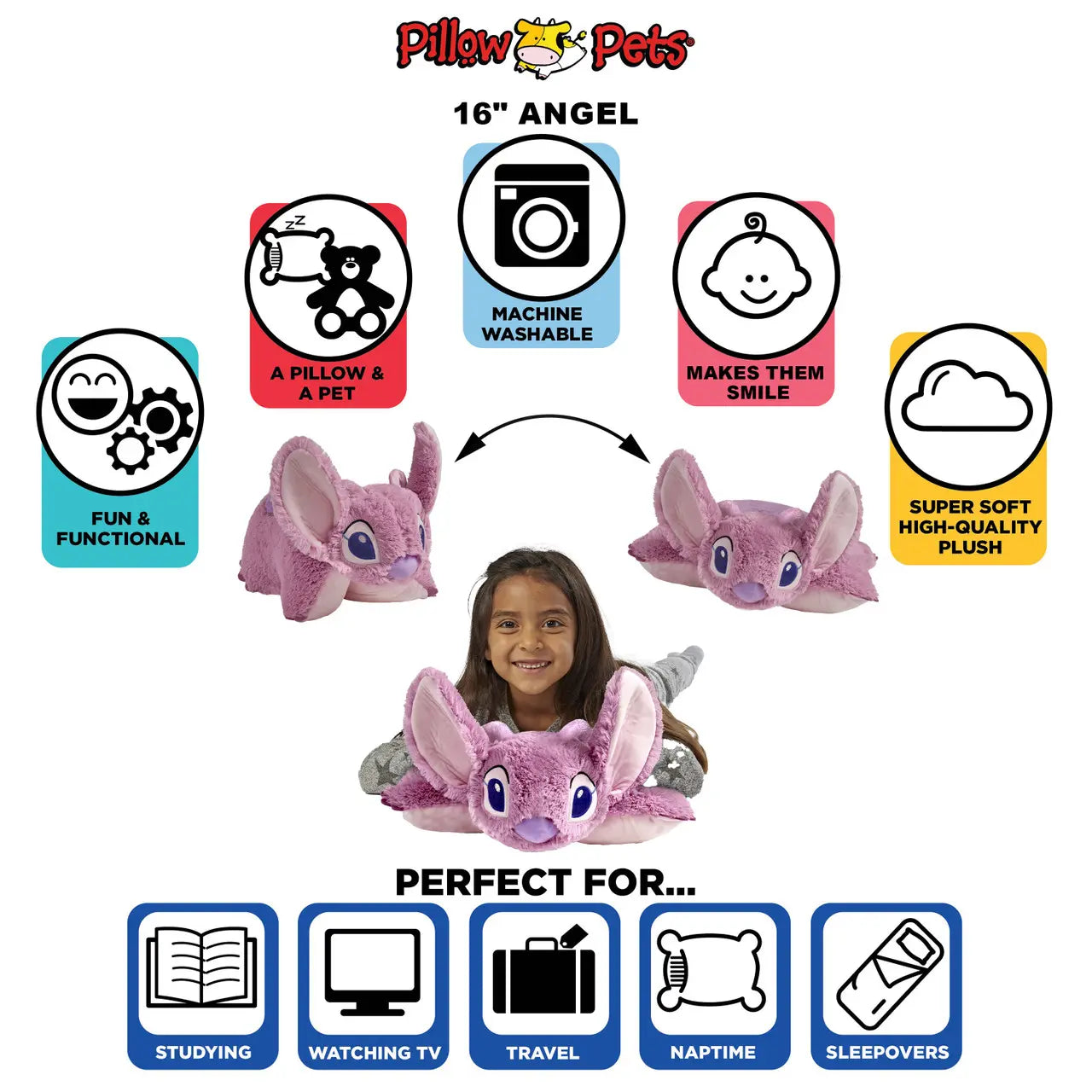 Pink Alien Plush Pillow Pet