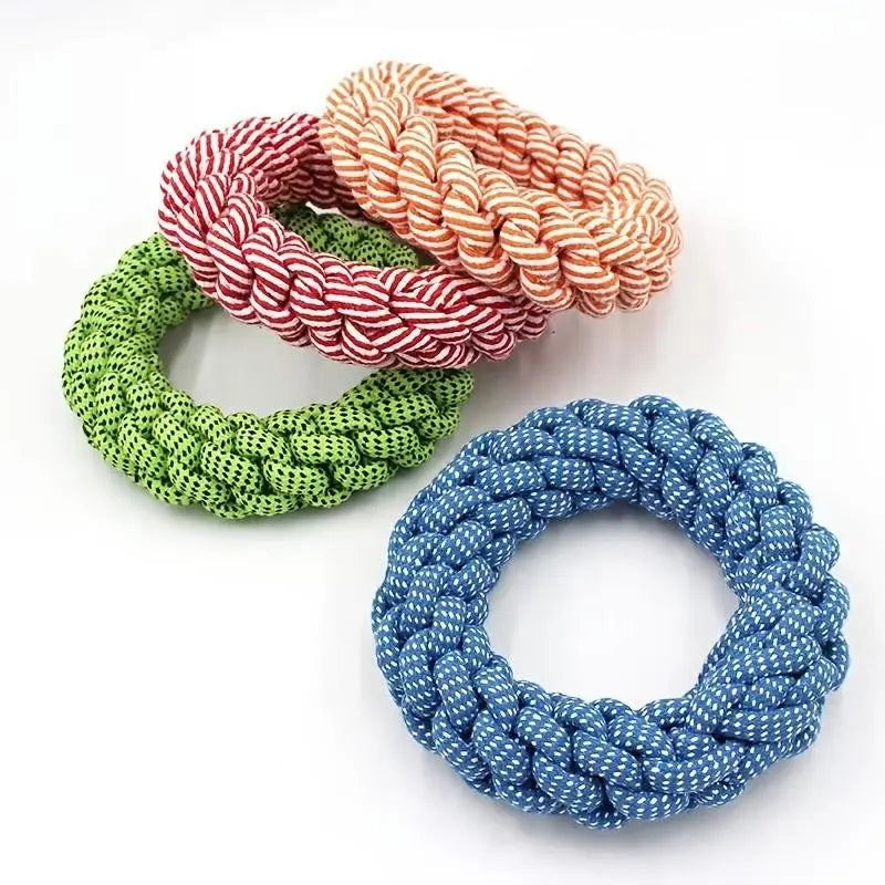 Durable Bite-Resistant Rope Dog Toy - Heavy-Duty Interactive Dental Cleaning Toy for Medium to Large Dogs, Ideal for Pulling Games and Solo Play